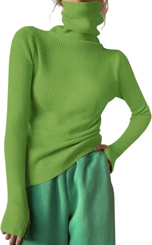 2024 Winter Fall Turtleneck Sweater Wool Knit Bottom Female Long Sleeve Thick Loose Pullover Womens Tops Black