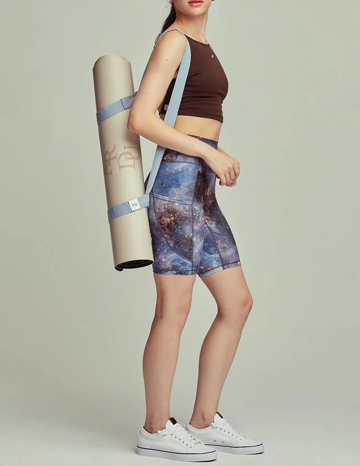 Ardu Ethereal Shorts for Women, High Waist Yoga Shorts with Side Pockets 8"