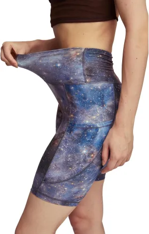 Ardu Ethereal Shorts for Women, High Waist Yoga Shorts with Side Pockets 8"