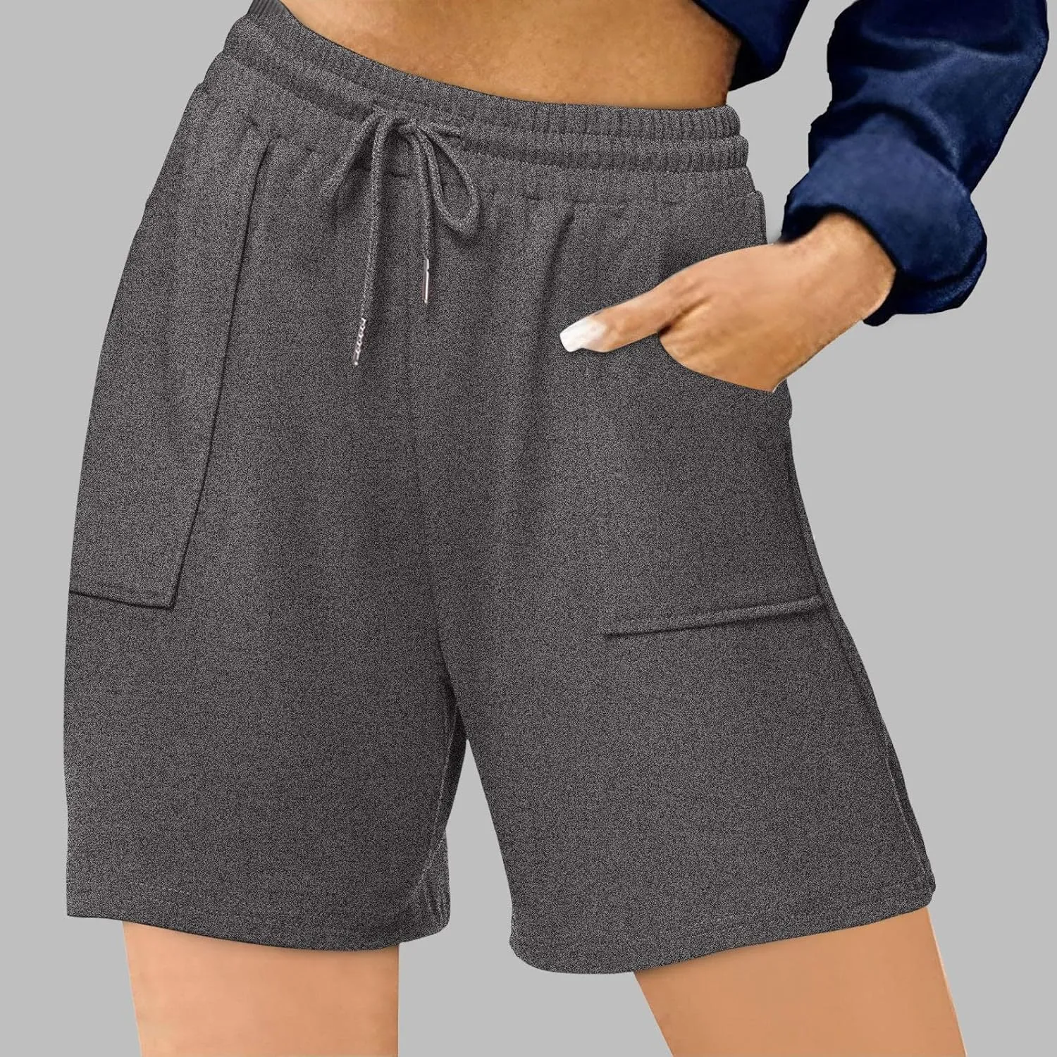 Athletic Shorts for Women High Waist Sporty Running Gym Shorts Drawstring Quick Dry Stretch Lightweight Yoga Workout