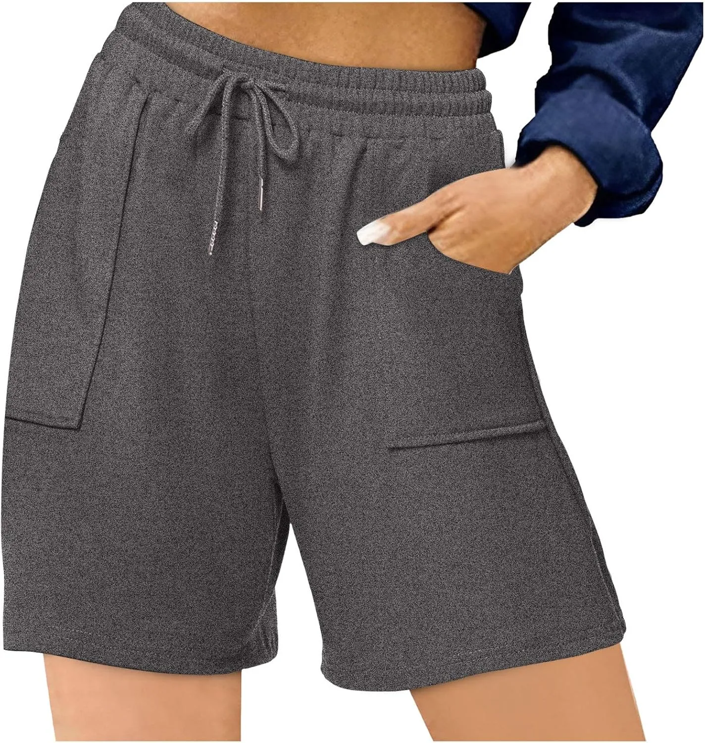 Athletic Shorts for Women High Waist Sporty Running Gym Shorts Drawstring Quick Dry Stretch Lightweight Yoga Workout