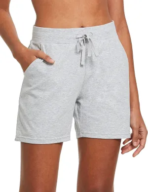 baleaf Womens Lounge Shorts Cotton Sweat Athletic Shorts with Pockets High Waist Summer Casual