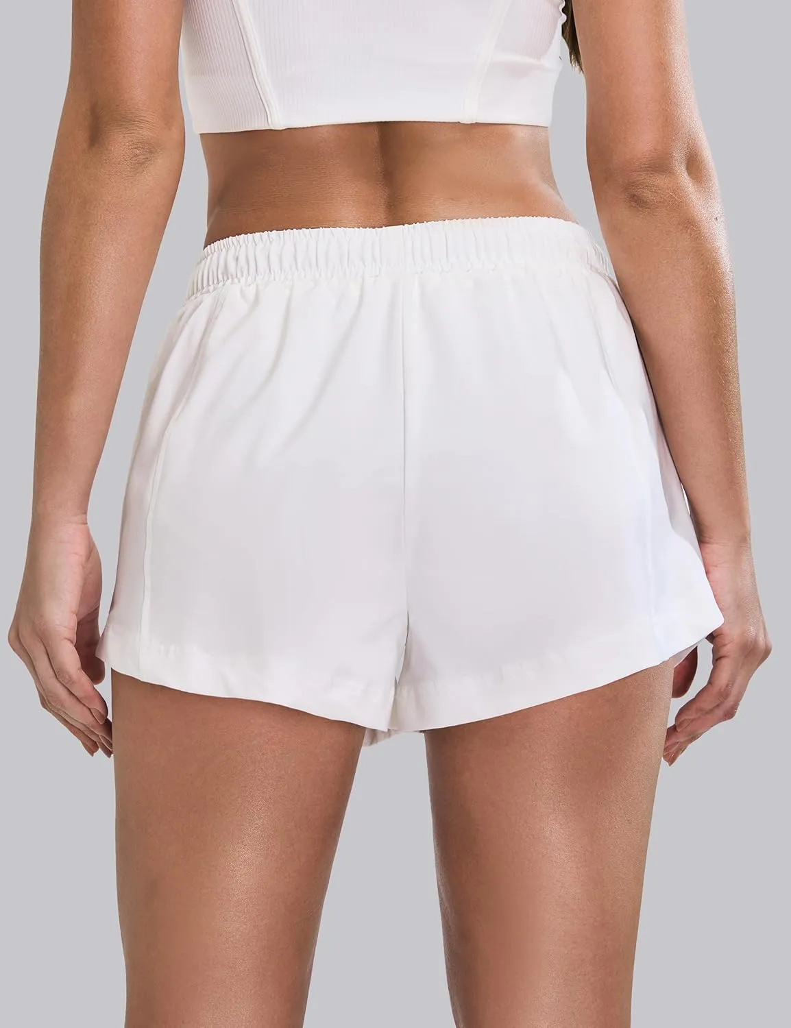 Blooming Jelly Athletic Shorts for Women High Waisted Running Shorts Zip Pocket Gym Elastic Workout Quick Dry Sporty