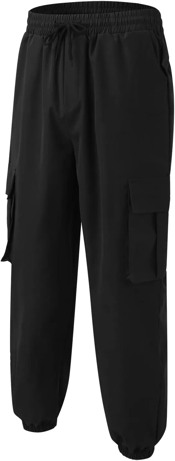 Cargo Work Pants for Men Classic-Fit Ripstop Lightweight Trousers Casual Tactical Hiking Bottom Pant Multi-Pockets
