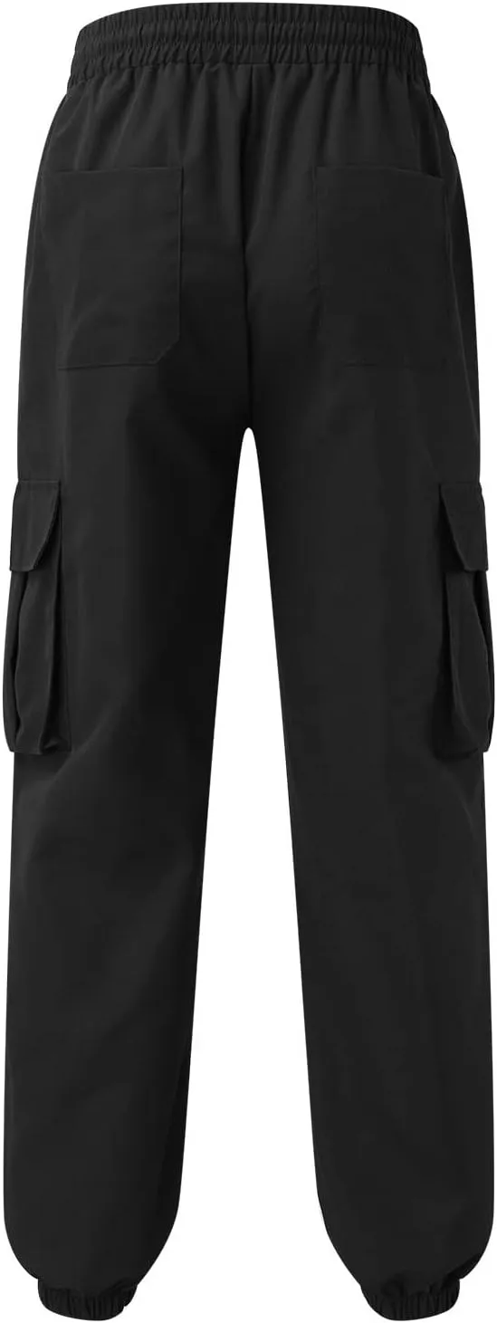 Cargo Work Pants for Men Classic-Fit Ripstop Lightweight Trousers Casual Tactical Hiking Bottom Pant Multi-Pockets