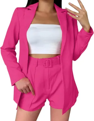 Casual Blazers for Women Business Lapel Open Front Long Sleeve Suit Jackets Dressy Slim Fit Solid Color Work Jacket