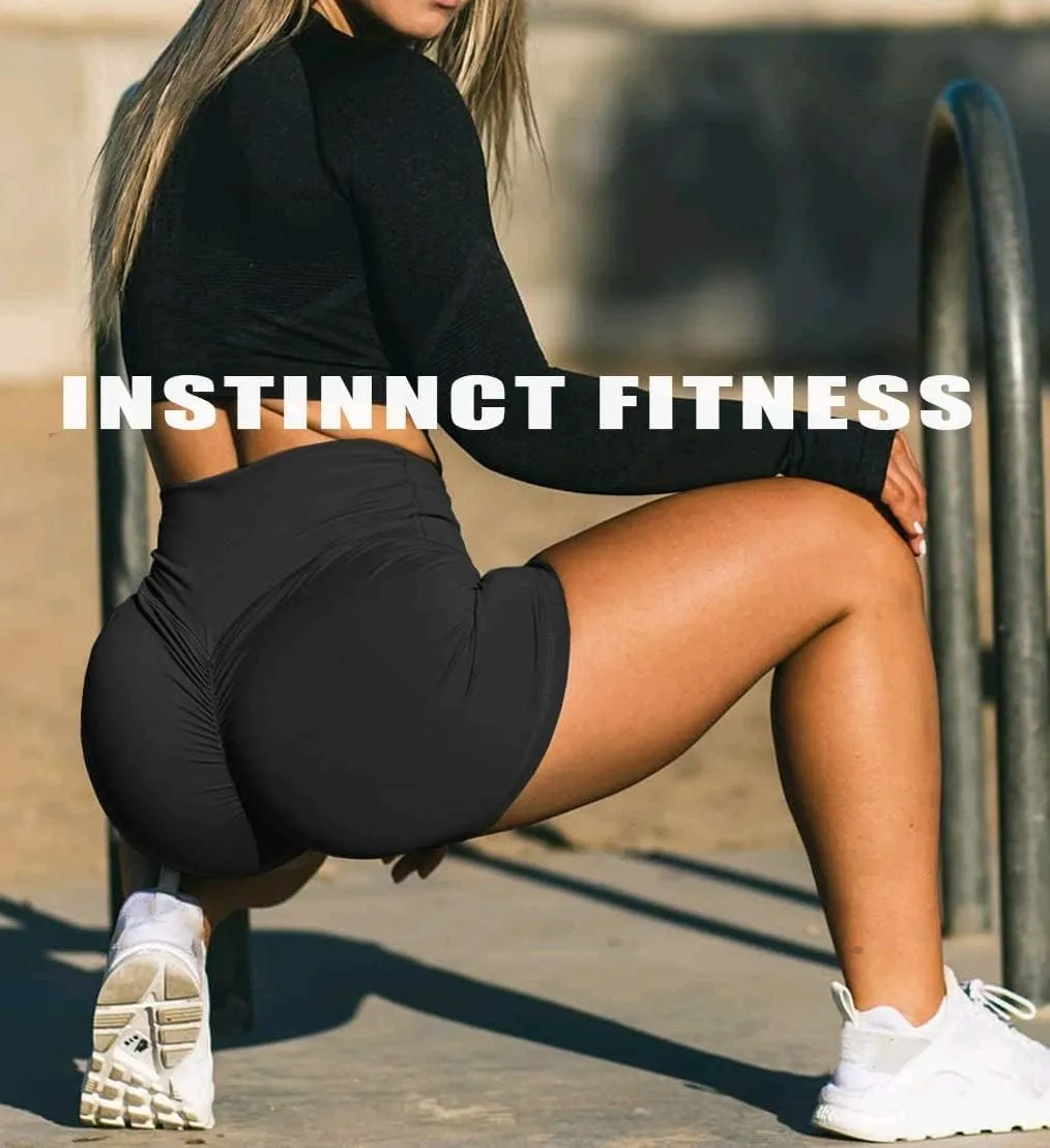 CFR Women Workout Shorts Gym Shorts Fitness Scrunch Butt Lifting High Waist Athletic Shorts Hot Shorts for Summer