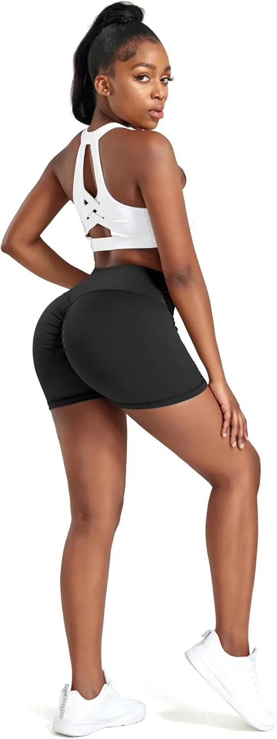 CFR Women Workout Shorts Gym Shorts Fitness Scrunch Butt Lifting High Waist Athletic Shorts Hot Shorts for Summer