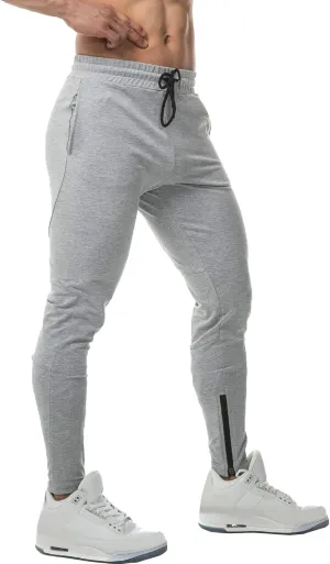 DGHM-JLMY Men's Joggers Workout Pants Casual Slim Fit Tapered Pant Gym Jogger Running Sweatpants with Ankle Zippers
