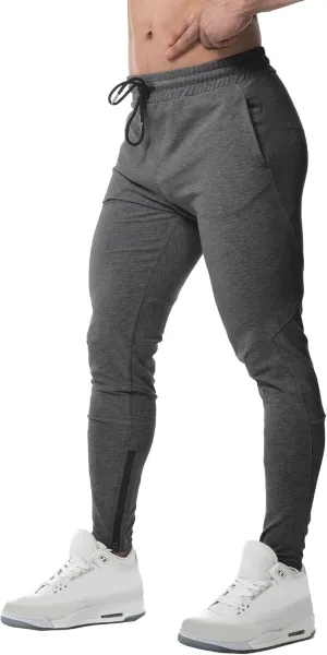 DGHM-JLMY Men's Joggers Workout Pants Casual Slim Fit Tapered Pant Gym Jogger Running Sweatpants with Ankle Zippers