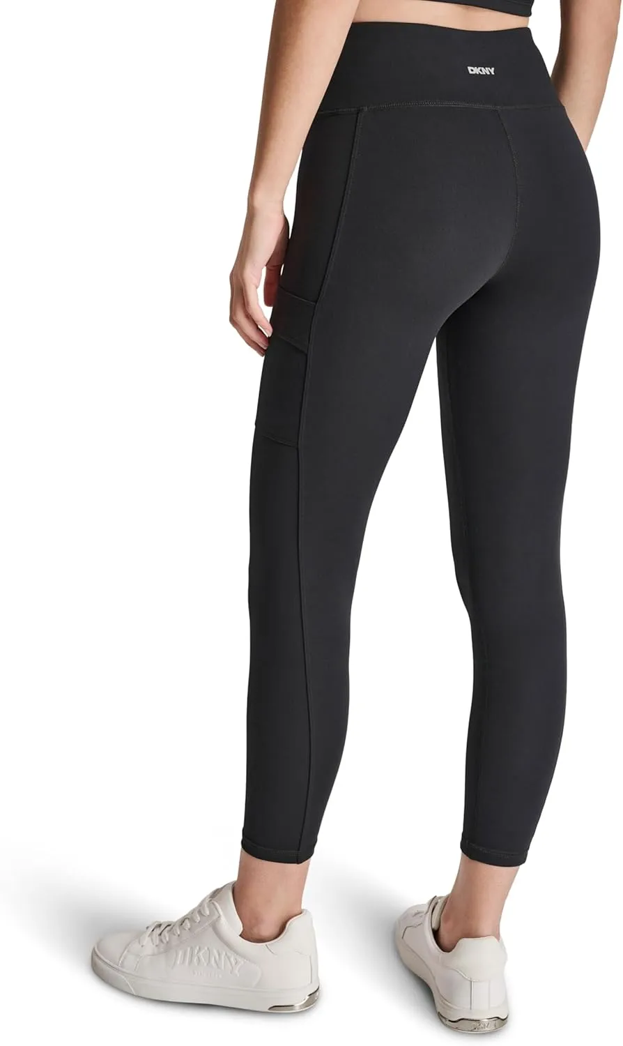 DKNY womens High Waist 7/8 Cargo Pocket Compression Legging