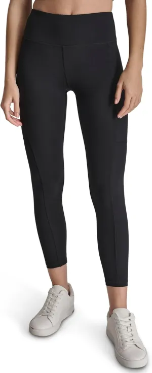 DKNY womens High Waist 7/8 Cargo Pocket Compression Legging