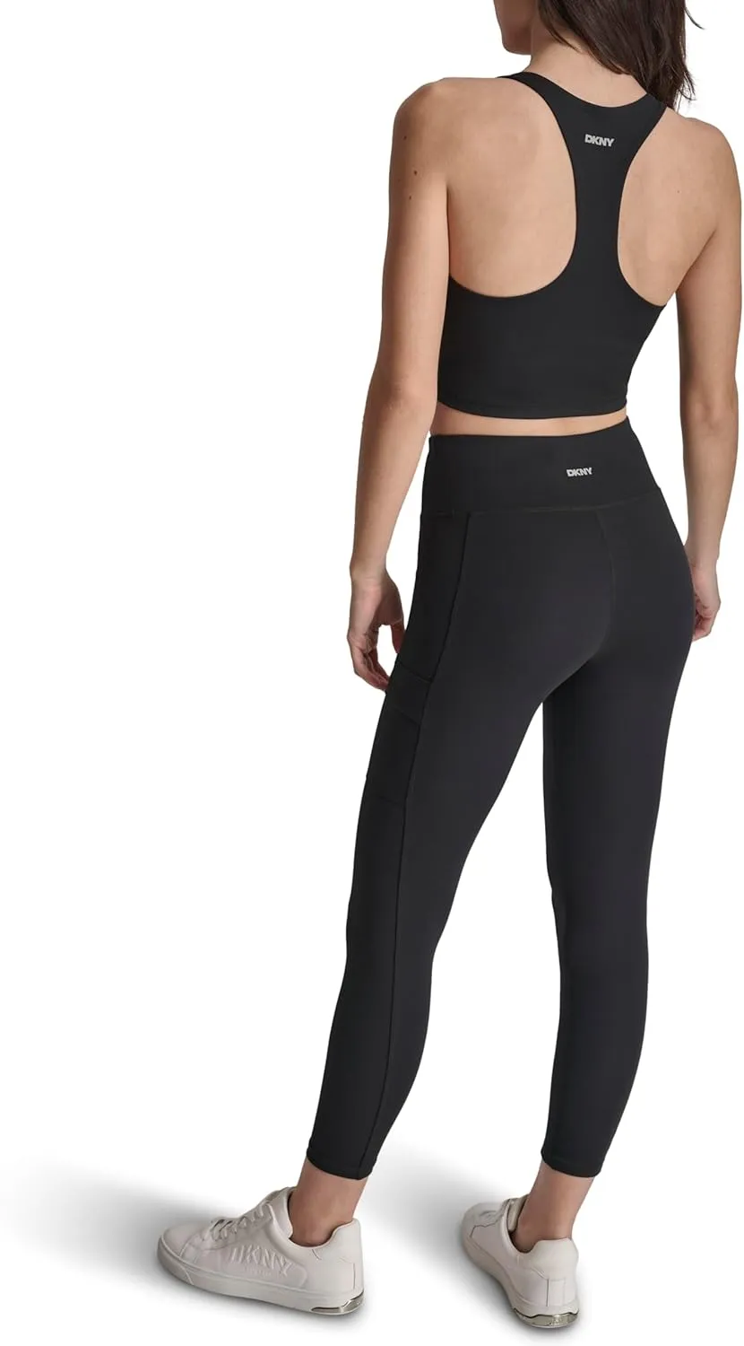 DKNY womens High Waist 7/8 Cargo Pocket Compression Legging