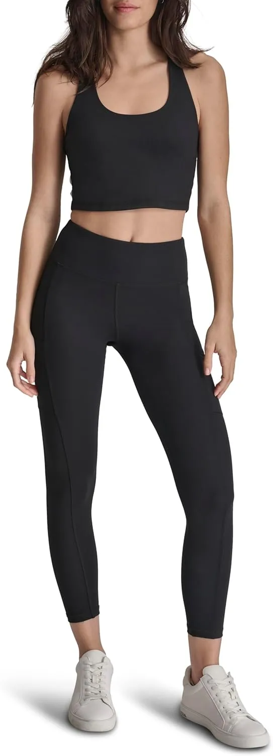 DKNY womens High Waist 7/8 Cargo Pocket Compression Legging