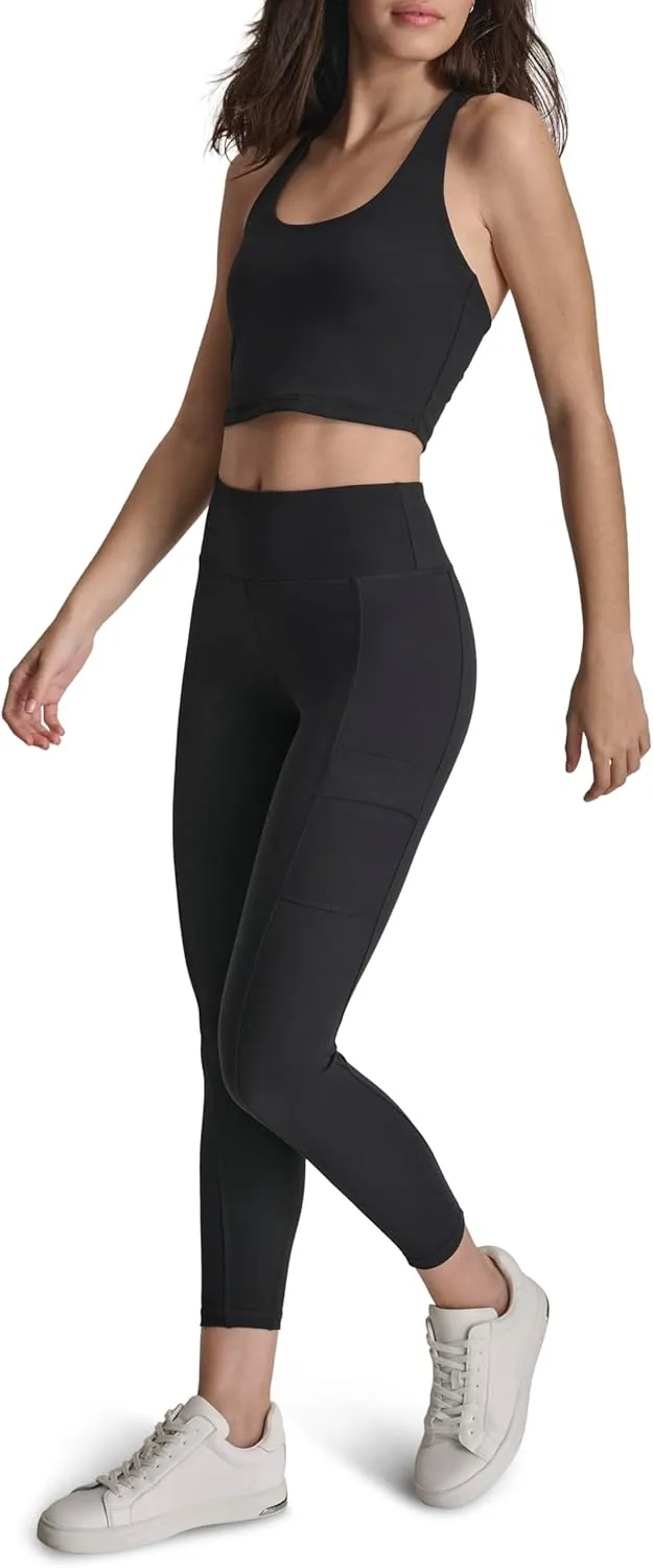 DKNY womens High Waist 7/8 Cargo Pocket Compression Legging