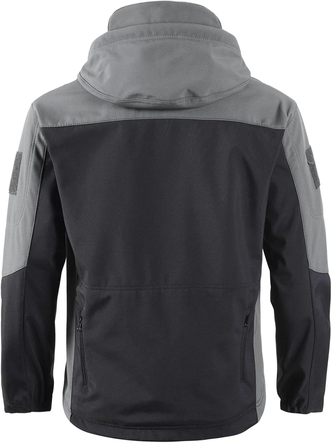 Finelylove Mens Hooded Tactical Jacket Fleece Lined Winter Coats Water Resistant Snow Ski Jacket Windbreaker with Pocket