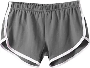FlekmanArt Women's Running Shorts Elastic High Waisted Shorts Pocket Sporty Workout Skirt Quick Dry Athletic Skirt Pants