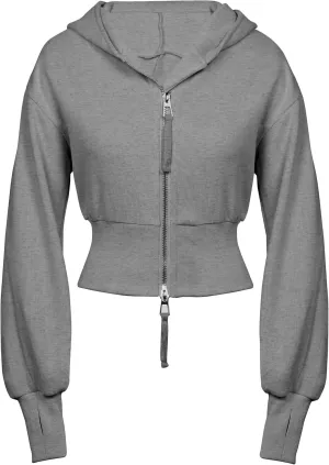 Flygo Womens Cropped Zip Up Hoodies Long Sleeve Hooded Workout Jacket Sweatshirts Fall Fashion Outfits 2024 Y2k Clothes
