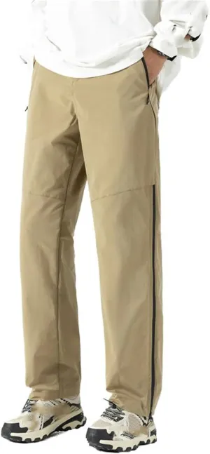 High Waist Casual Pants Men's Wide Leg Sport Sweatpants Elastic Waist Trousers