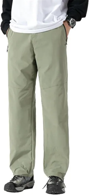 High Waist Casual Pants Men's Wide Leg Sport Sweatpants Elastic Waist Trousers