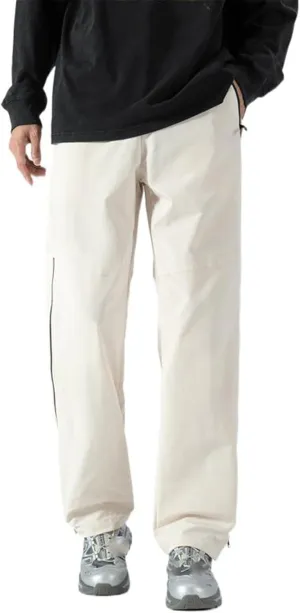 High Waist Casual Pants Men's Wide Leg Sport Sweatpants Elastic Waist Trousers