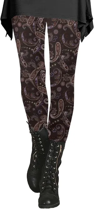High Waist Workout Leggings for Women Patterned Flayoga Pants Christmas Legging Womens