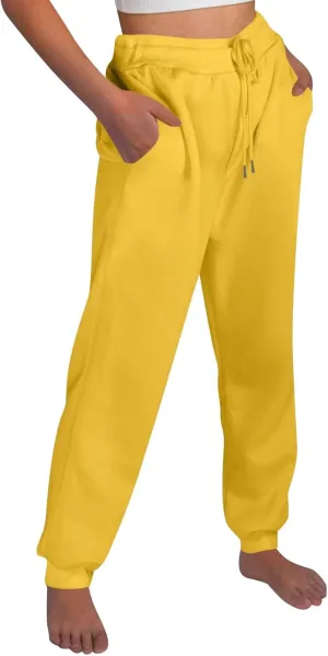 High Waisted Joggers for Women Fleece Lined Cinch Bottom Jogger Sweatpants Elastic Drawstring Tapered Pants w/Pockets