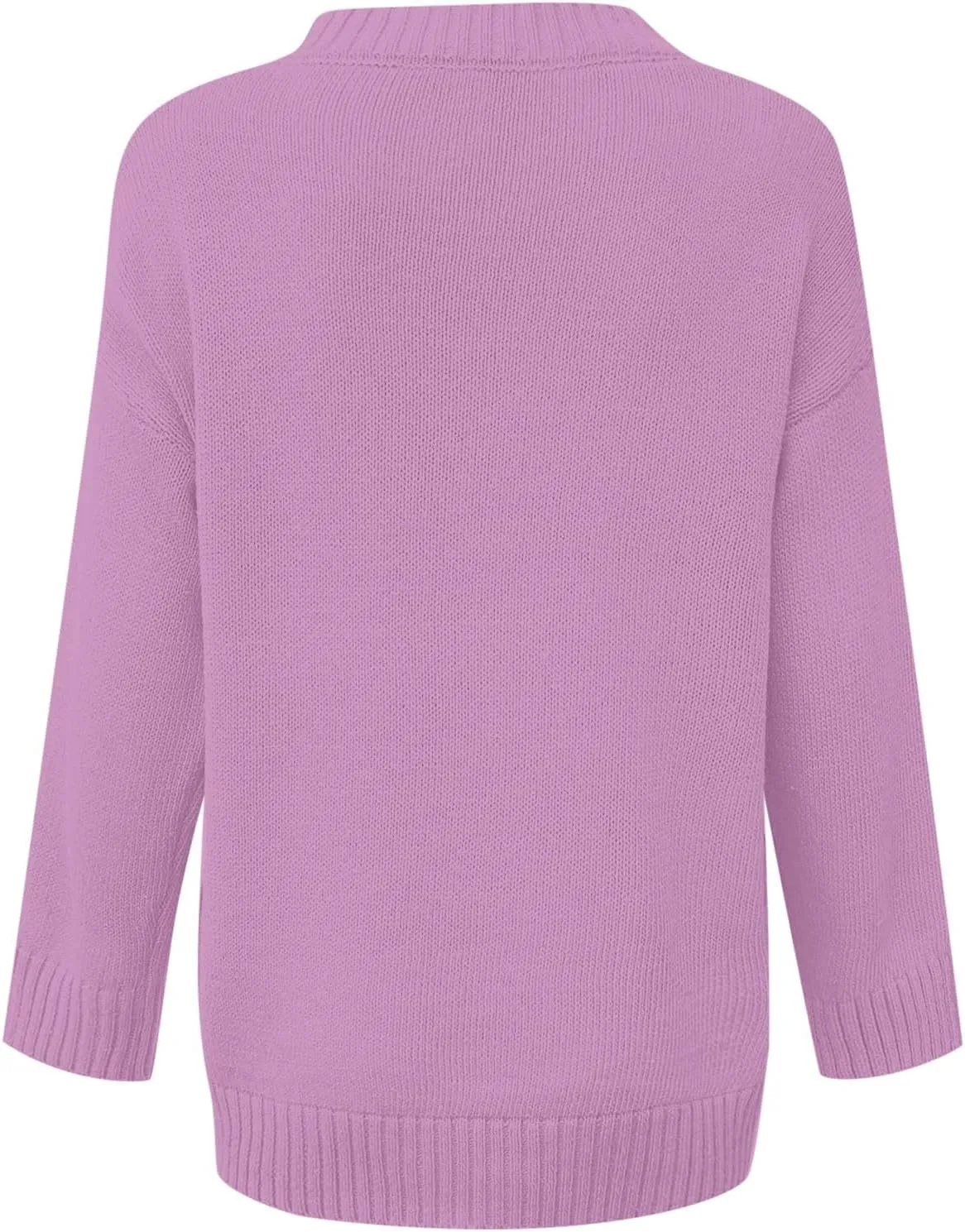 iLH Sweater for Women 2024 Fall Winter Oversized Sweater V Neck Long Sleeve Loose Shirt Solid Knit Pullover Sweater Tops