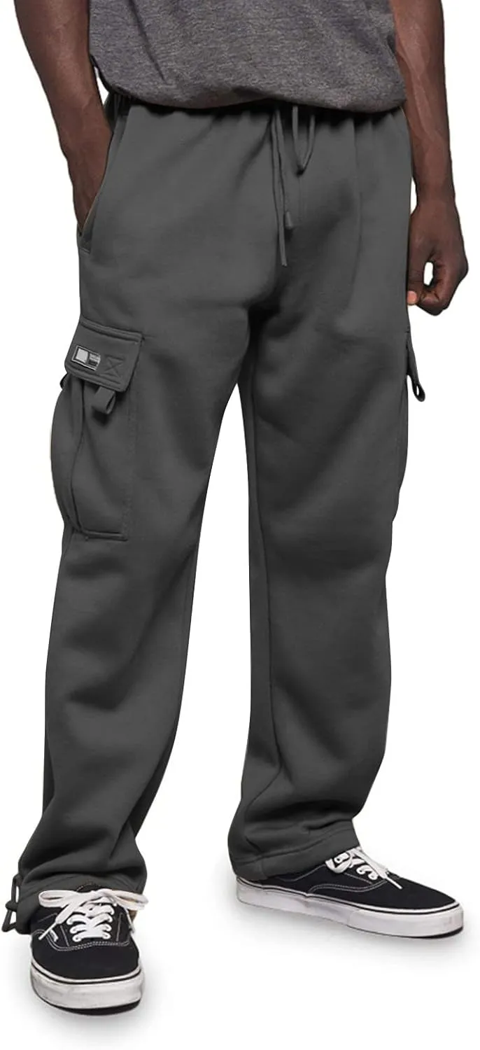 LCMTWX Cargo Pants for Men Casual Jogging Sports Elastic with Pockets Men's Men's Pants Trousers with Zipper Pockets