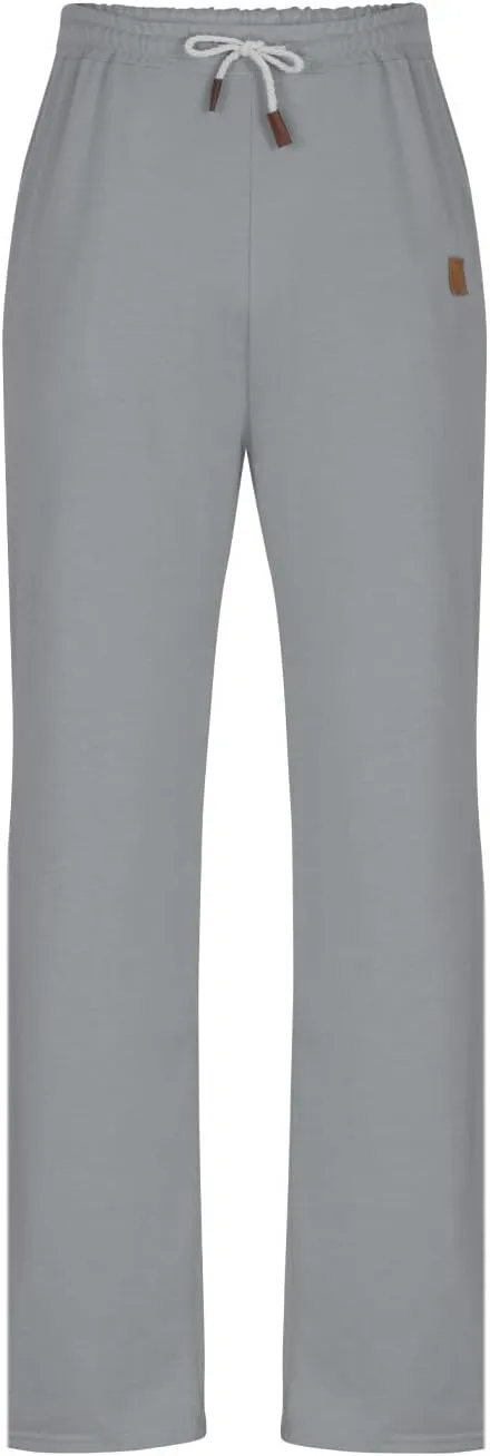 Mens Fleece Lined Sweatpants Casual Open Bottom Joggers Drawstring Elastic Waist Athletic Pants with Pockets
