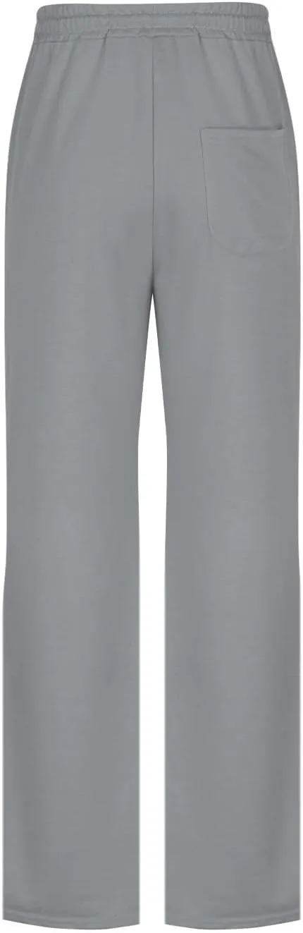Mens Fleece Lined Sweatpants Casual Open Bottom Joggers Drawstring Elastic Waist Athletic Pants with Pockets