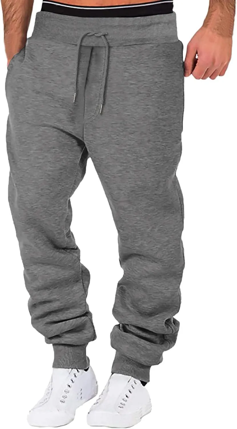 Mens Hiking Joggers Sweatpants Autumn Winter and Solid Men's Pants Loose Fit Sweatpants for Men Athletic Trousers