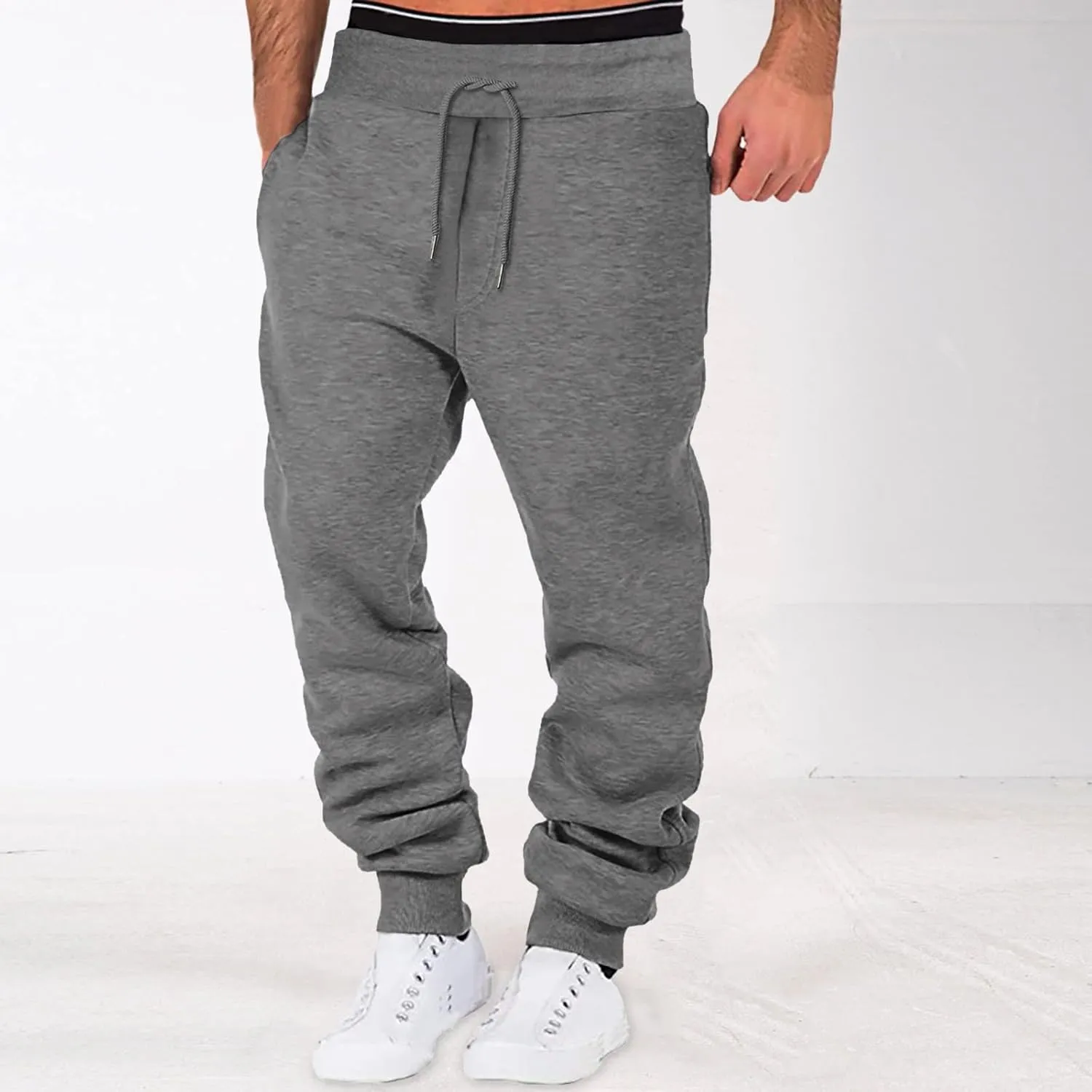 Mens Hiking Joggers Sweatpants Autumn Winter and Solid Men's Pants Loose Fit Sweatpants for Men Athletic Trousers