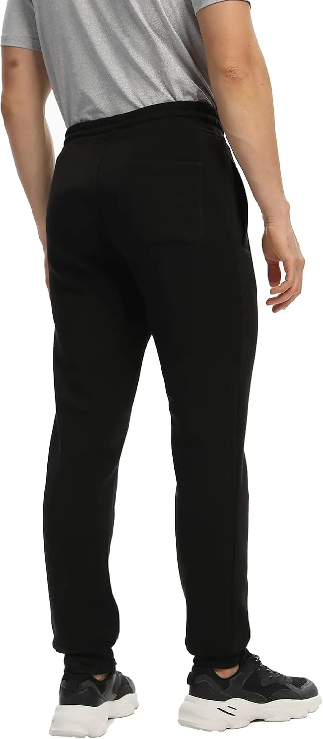 Mens Joggers Sweatpants,3 Pack Fleece Sweat Pants with Pockets/Zipper Pockets Athletic Workout Gym Joggers for Men