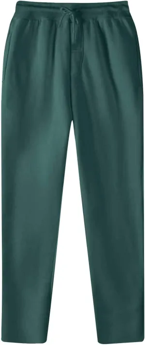 Mens Open Bottom Fleece-Lined Sweatpants Athletic Joggers Drawstring Elastic Waist Lounge Pants with Pockets
