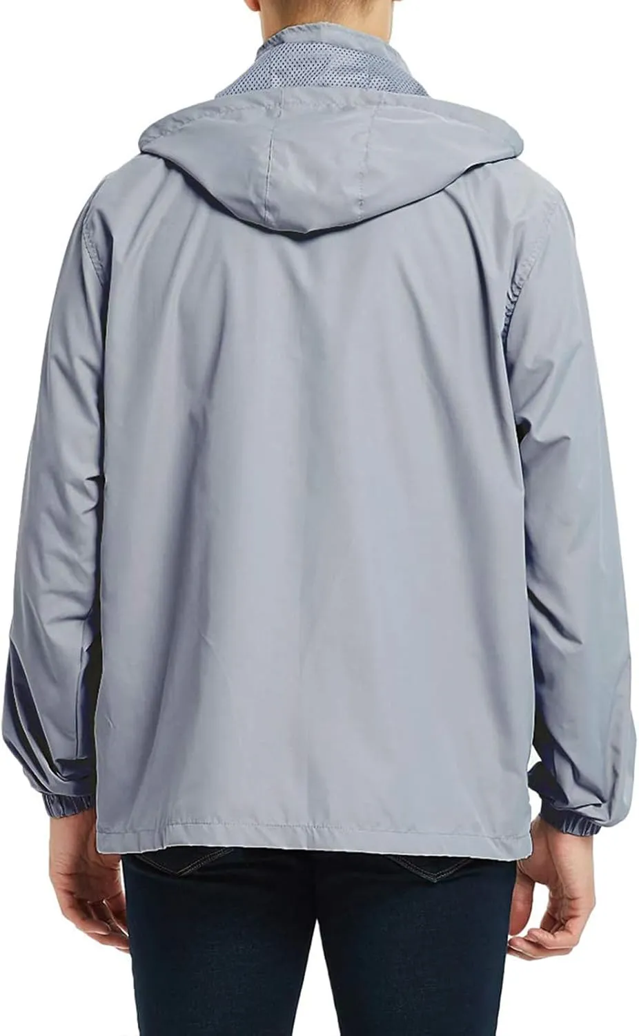 Mens Packable Rain Jacket Lightweight Waterproof Raincoat Golf Motorcycle Rain Gear with Hood Windbreaker