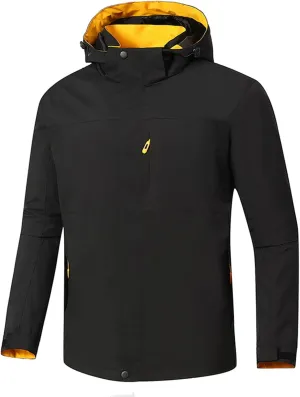 Men's Rain Jacket lightweight Waterproof Cycling Running rain coats Packable Raincoat with Hood Hiking Windbreaker
