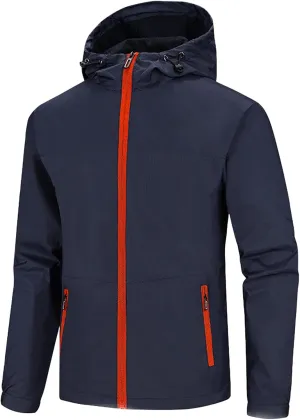 Men's Rain Suit Waterproof Lightweight Rain Gear for Golf Hiking Cycling Raincoat Comfy Lightweight Rain Jacket