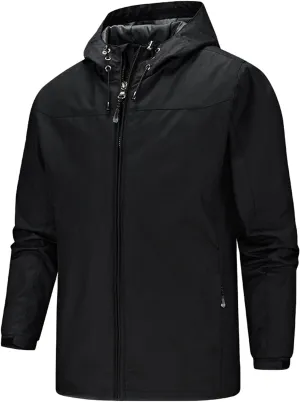 Men's Rain Suit Waterproof Lightweight Rain Gear for Golf Hiking Cycling Raincoat Comfy Lightweight Rain Jacket