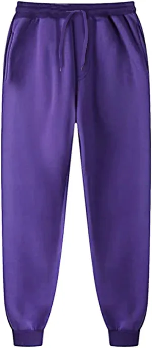 Mens Sporty Jogger Sweatpants Oversized Hip Hop Gym Athletic Pants Big and Tall Comfy Work Trousers