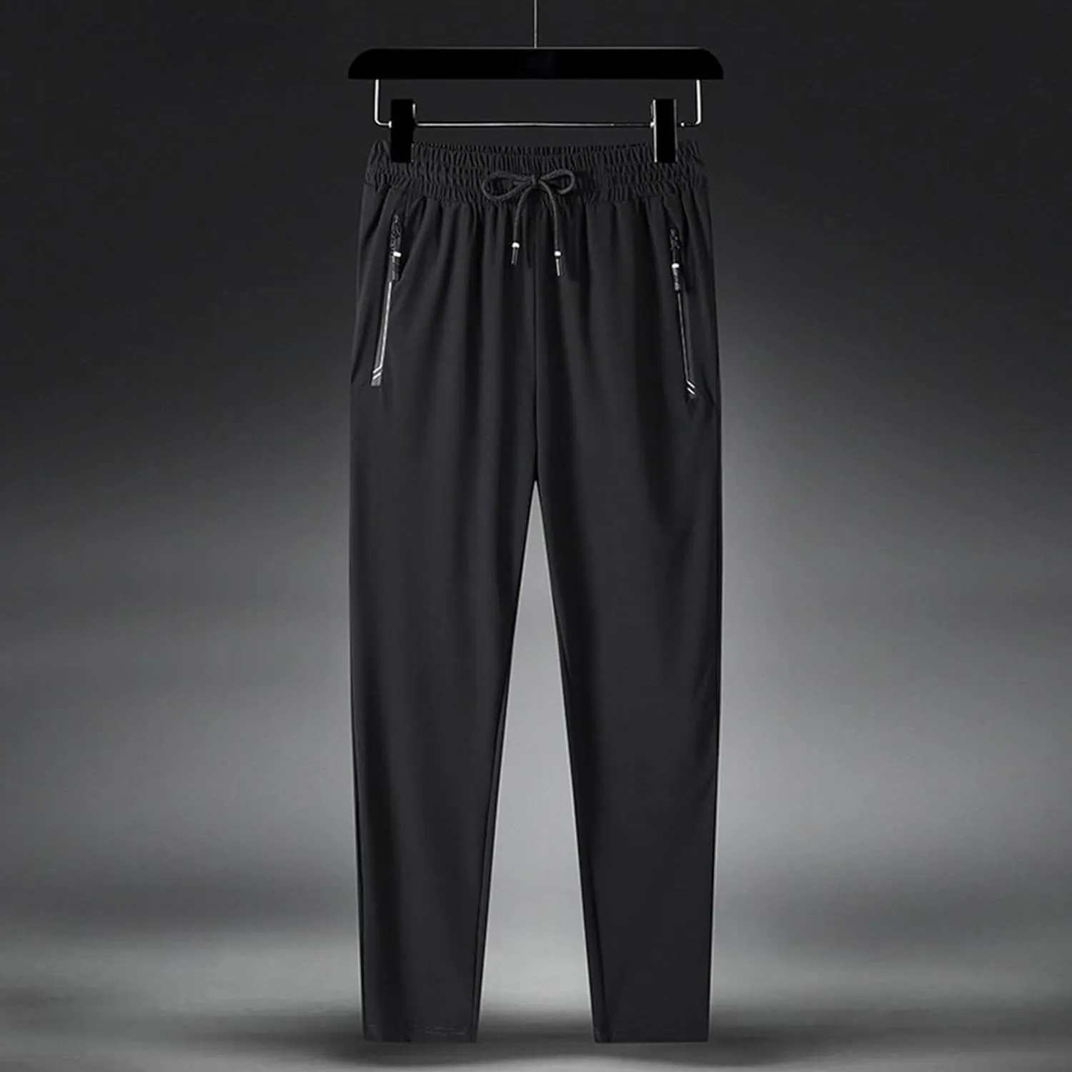 Mens Sweatpants Big and Tall Ice Silk Summer Beach Joggers Athletic Elastic Waist Casual Pants with Pockets