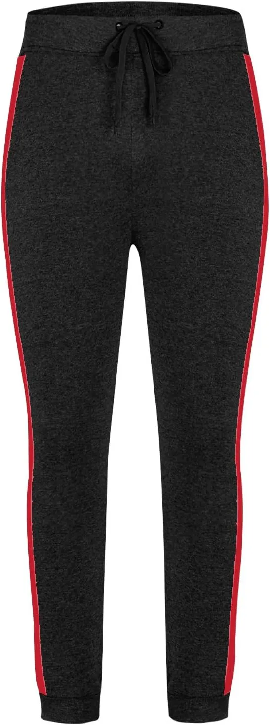 Mens Sweatpants Elastic Bottom Fleece Lined Joggers Drawstring Waistband Athletic Track Pants with Pockets