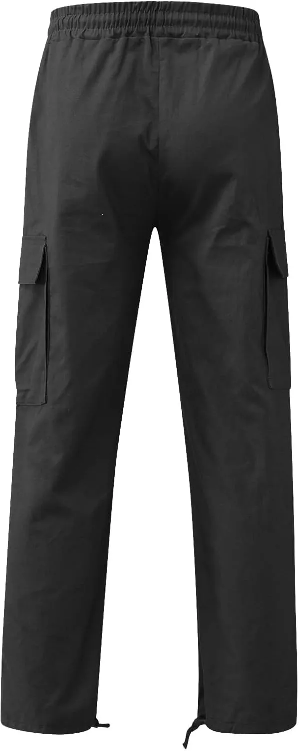 Mens Sweatpants with Pockets Big and Tall Joggers for Men Elastic Waist with Zipper Pockets Sweat Pants Men's Winter