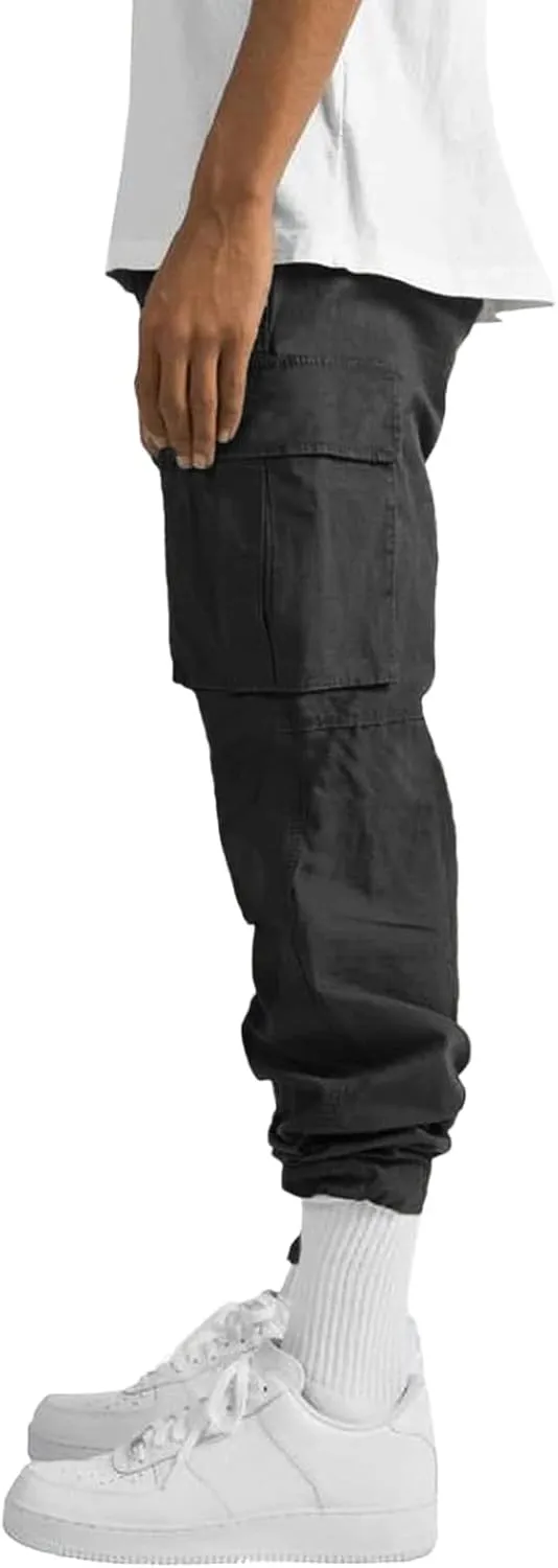 Mens Sweatpants with Pockets Big and Tall Joggers for Men Elastic Waist with Zipper Pockets Sweat Pants Men's Winter