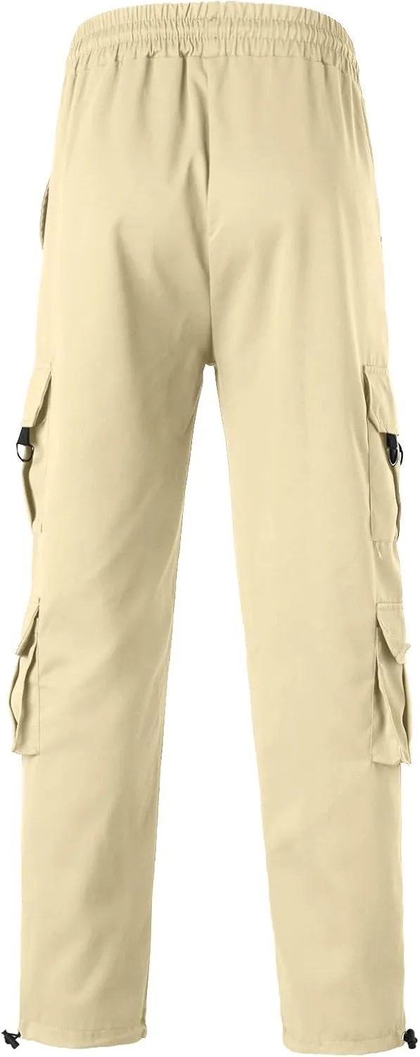 Mens Sweatpants with Pockets Big and Tall Pants Joggers Pants for Men with Zipper Pockets Slim Fit Drawstring Tapered