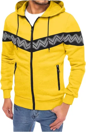 Muscularfit Jackets for Men Hoodie Zipper Lightweight Gym Athletic Sweatshirt Drawstring Long Sleeve Fall Winter Outwear 2023
