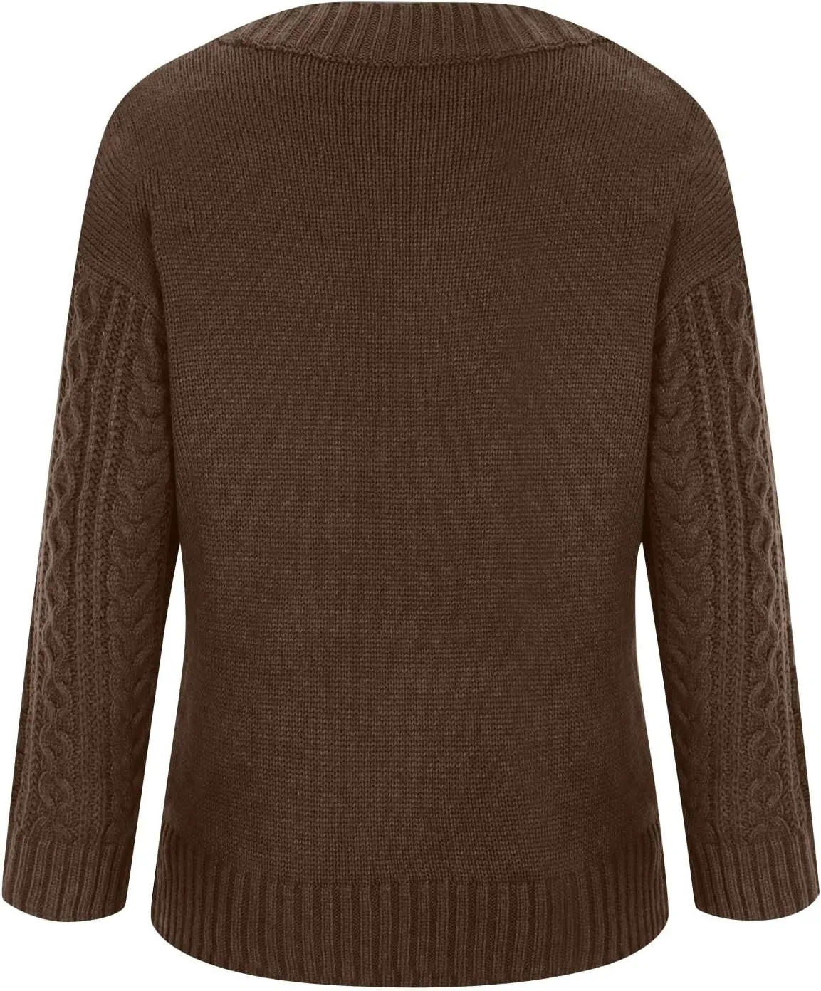 NBXNZWF Women's Oversized Chunky Sweaters Long Sleeve V Neck Loose Cable Knit Pullover Fall Winter Warm Jumper Knitwear