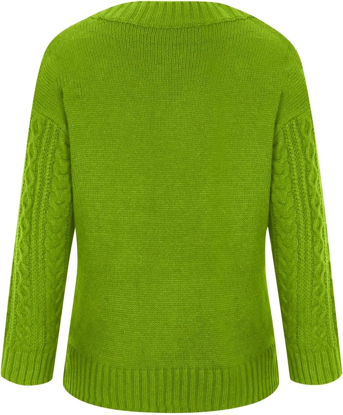 NBXNZWF Women's Oversized Chunky Sweaters Long Sleeve V Neck Loose Cable Knit Pullover Fall Winter Warm Jumper Knitwear