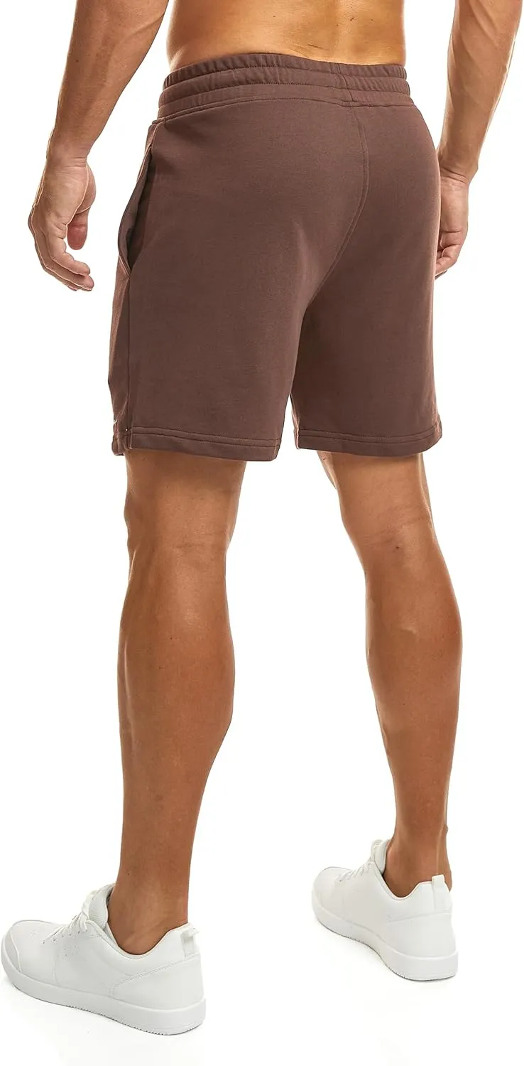 Ouber Men's Cotton Sweat Shorts Athletic Gym Workout Shorts Sporty Casual Shorts