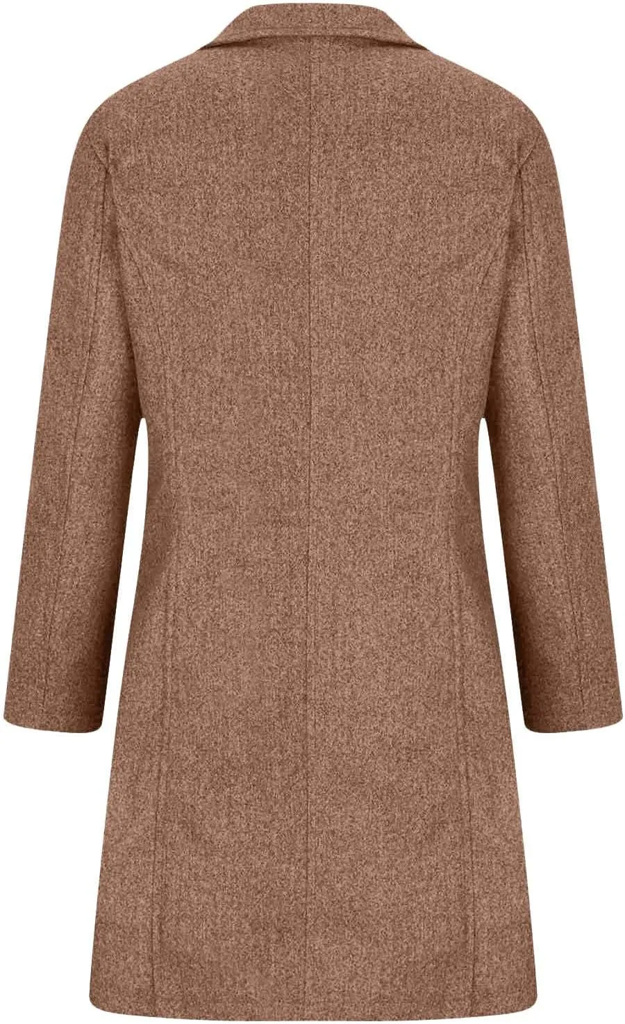 Pea Coats for Women Winter Wool Blend Trench Coat Single Breasted Mid-Thigh A-Line Pea Coat Overcoat with Pockets